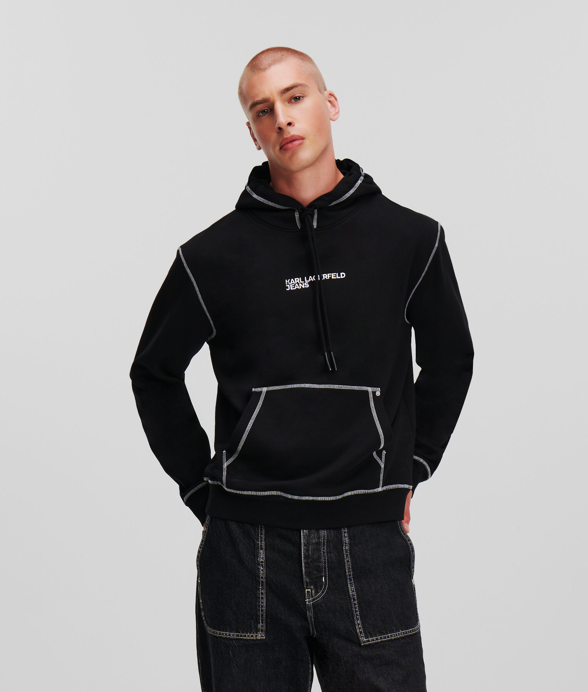 (image for) Lively KLJ CONTRAST STITCH HOODIE